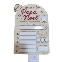 Carta de Madera Personalizada para Papá Noel o Reyes Magos - Imagen 1