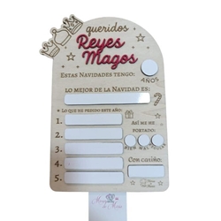 Carta de Madera Personalizada para Papá Noel o Reyes Magos - Imagen 2