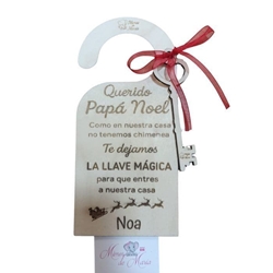 Colgador de Puerta Navideño con Llave Mágica para Papá Noel - Imagen 1