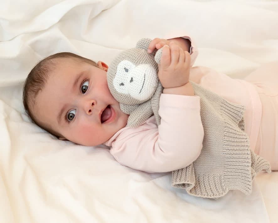 Doudou Mono Gris de Algodón “Cotton Friends” – Ecofriendly - Imagen 2