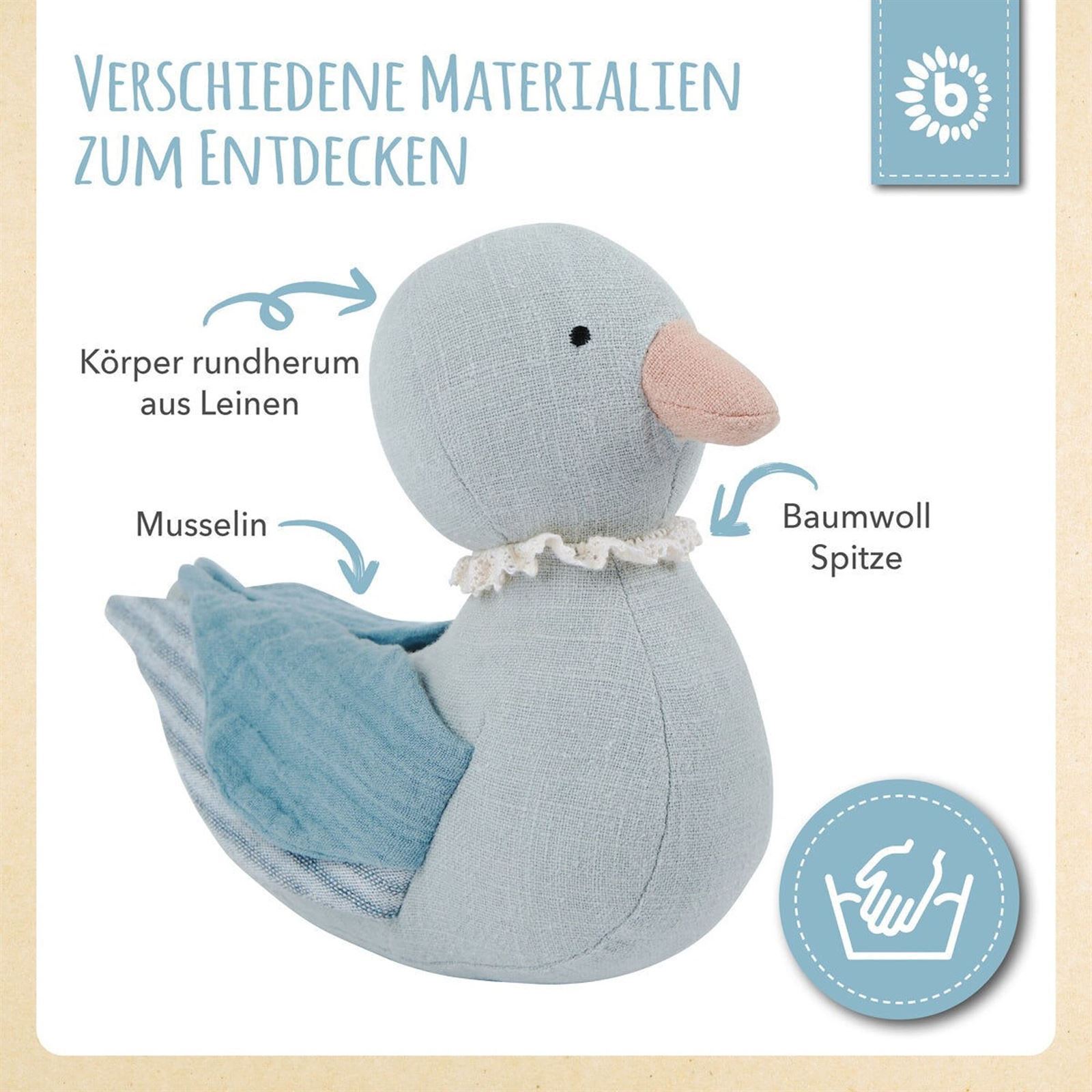 Pato de Peluche de Lino y Algodón - Imagen 2