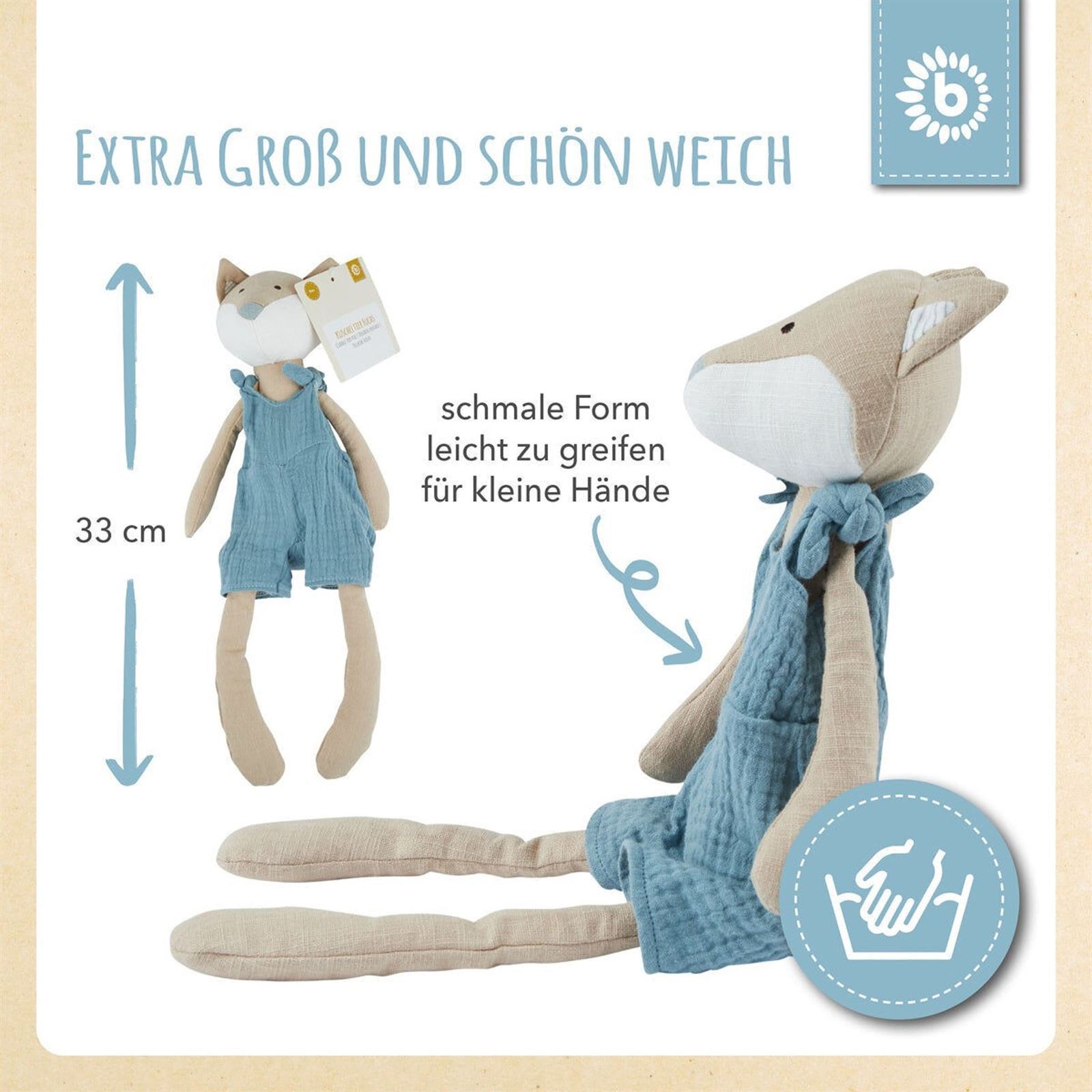 Zorro de Peluche de Lino y Algodón - Imagen 2