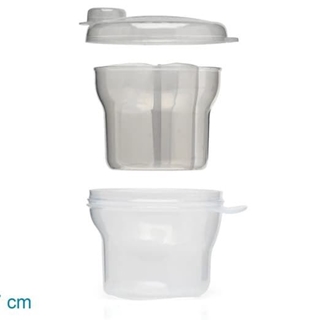 Dispensador de leche en polvo gris para bebés - Imagen 2