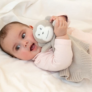 Doudou Mono Gris de Algodón “Cotton Friends” – Ecofriendly - Imagen 2