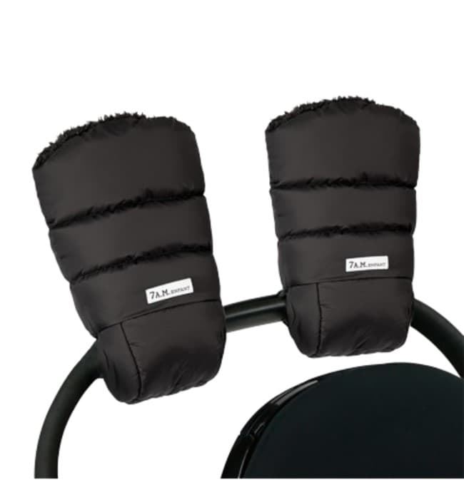 Guantes cochecito 7 AM Warmmuff Black Plush - Imagen 1