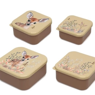 Set Porta-Alimentos Infantil 4 Unidades Ciervo Beige - Imagen 1