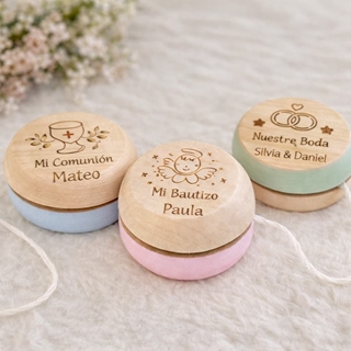 Yoyó de madera personalizado grabado para eventos - Imagen 2